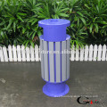 Top-opening purple outdoor park bin trash can outdoor park bin